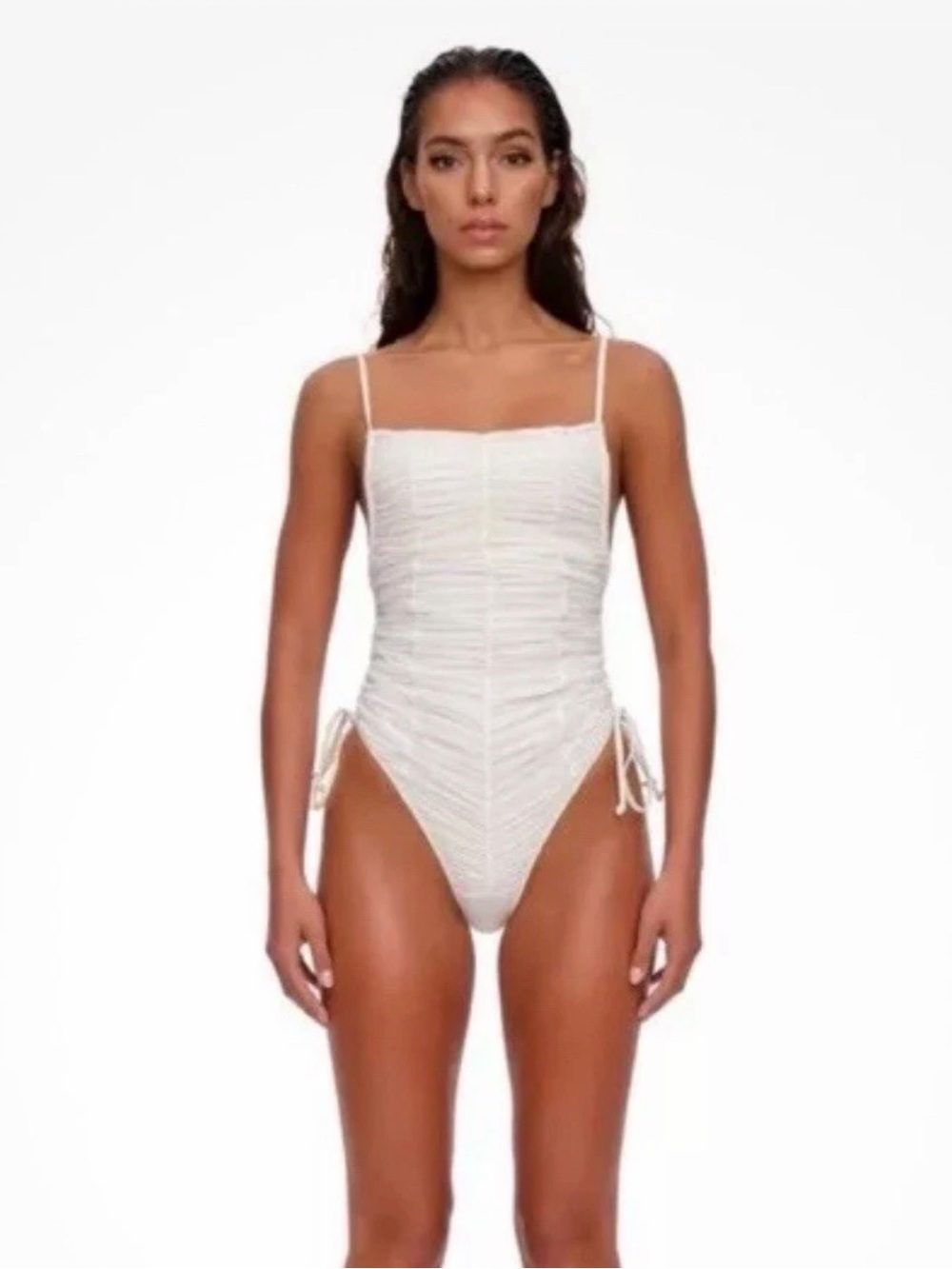 Andrea Iyamah White swimsuit